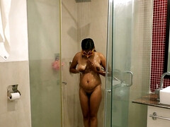 Indian babe takes a shower while her husband is away