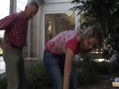 Assisting Elderly with Alica & Doug: A Big-Titted Blonde's Outdoor Adventure