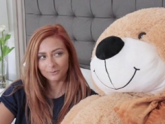 ExxxtraSmall - Aroused Petite Teenage Fucks Stuffed Teddy Bear