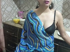 Indian wife seduces her brother-in-law in the kitchen