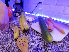 Cooking With Cucumbers - Kinky Blonde solo masturbation