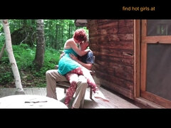 exciting couple shaging at their cabin in the woods - Amateur Porn