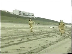 japanese naked girls running on the beach