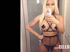 Naked celeb Nicki Minaj unsheathed sweet Tits With Cumshot Selfie