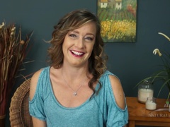 Cindi Thompson gives an interview and masturbates