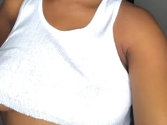 Young bubble butt ebony chick teasing on webcam