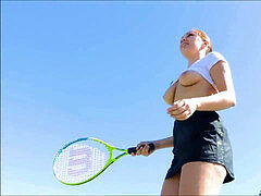 Jenna 01 - Tennis unwrap and injection