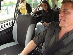 Multiple female orgasm in czech taxi backseat