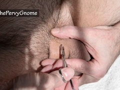Pubic hair removal, small dick, shaving