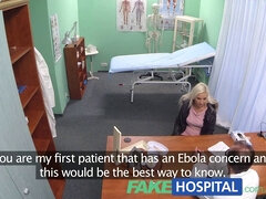 Blonde patient with huge tits gets a reality check from a fakehospital nurse