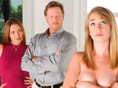 Charming Iggy Amore shows her obedience in a stepfam scene
