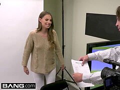 Jillian Janson gets tricked into poking a audition director!