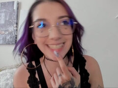 Kinky tattooed nerd Thecosmicgirl - solo webcam