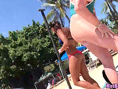 Plage, Gros cul, Bikini, Espionne, Voyeur