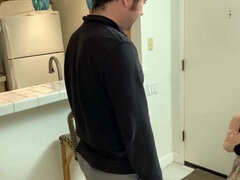 homemade sex with pawg blonde mom in the kitchen - big ass