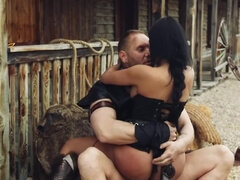 Brutal male fucks a cowgirl who wants to be a part of his gang