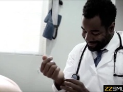 Maddy O'Reilly gets anal fucked by her family doctor in taboo interracial scene