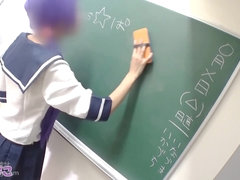 Horny teacher fingering pussy of Japanese schoolgirl