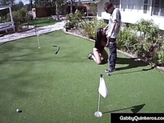 MexiMilf Gabby Quinteros Super Fucked On Golf Green!