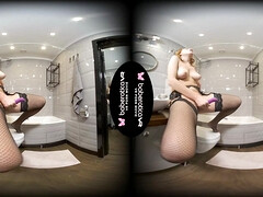 Candy Red bathroom - solo masturbation in POV VR with toy