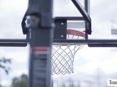 Trans basketball referee gets ass barebacked by players