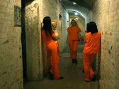 Lesbian prison sex scene with hot busty cellmates Lou Lou & Roxi Keogh