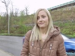 Blonde, Blowjob, Cumshot, Handjob, Police, Pov, Public, Shaved