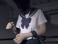 Asiatisk, Bdsm, Bondage, Mask, Strumpbyxor, Uniform