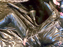 slave Slut-Orgasma Celeste spandex sloppy deep jaws training a canine dildo