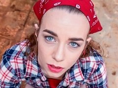 Blondine, Blasen, Hundestellung, Fingern, Behaart, Handjob, Masturbation, Pov