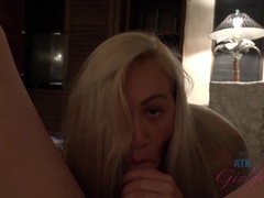 Amateur, Blonde, Blowjob, Feet, Footjob, Girlfriend, Handjob, Tattoo