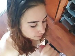 Amateur, Mamada, Semen en la boca, Corridas, Corridas faciales, Pajear, Pov