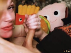 Amateur Blonde Stepsister Roxy Gives A Wet Sloppy Blowjob - Big tits