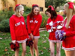 Dakota Skye does lesbian porn with cheerleaders
