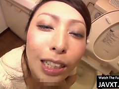 Asian, Dick, Hd, Mom, Sperm, Sucking, Toilet, Wife