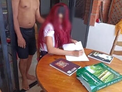 Stepfather's Obsession: Interrupts Homework for Big-Titted, Curvy Teen