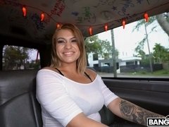 Big tits, Blonde, Blowjob, Car, Handjob, Milf, Outdoor, Shaved