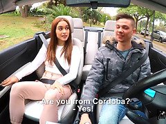 Very first time this amateur tries cock on the back seat of a car