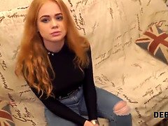 Watch this kinky Russian babe pay her debt with rough sex and HD videos