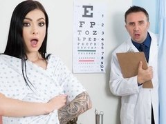Blowjob, Brunette, Doctor, Doggystyle, Handjob, Masturbation, Tattoo, Teen