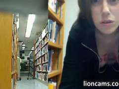 Naughty Latina Masturbates In A Public Library