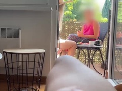 Cumshot, Family, Jerking, Public, Stepmom, Voyeur