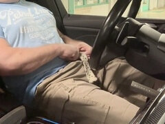 Risky public parking blowjob with cum in mouth - taking a throbbing cock like a champ!