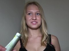 Amateur, Blonde, Blowjob, Dick, Facial, Outdoor, Public, Russian