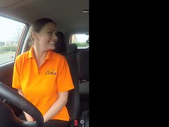 Tina's fake driving school taught her how to deepthroat and get creampied