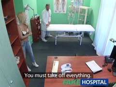 Blonde bombshells George Uhl and Nathaly Cherie get sexual treatment from their fakehospital doctor