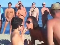 Amateur, Playa, Grupo, Sexo duro, Al aire libre, Público