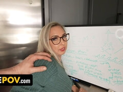 Big tits, Blowjob, Fetish, Glasses, Hardcore, Milf, Son, Teacher