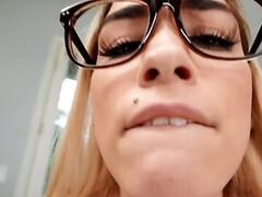 Nerdy blonde Delilah Day poked with hard cock in POV video