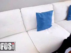 Mackenzie Mace, the cutest slut, loves to suck & swallow massive cocks on the couch